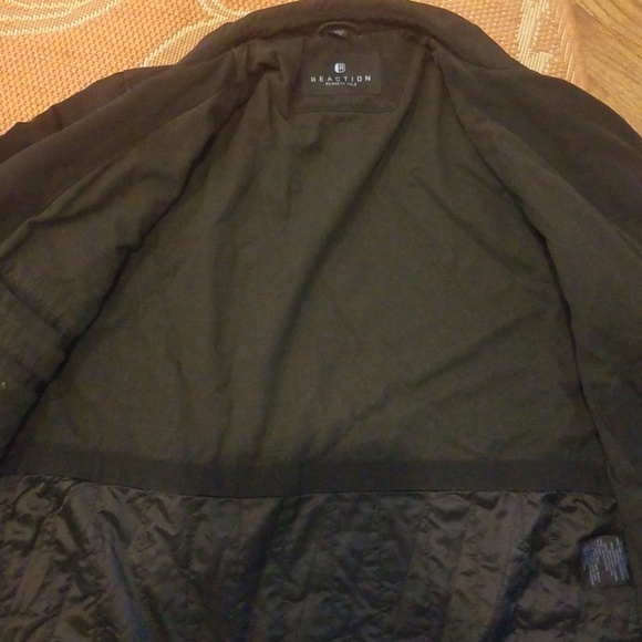 Kenneth Cole Reaction black trench coat - Picture 2 of 4
